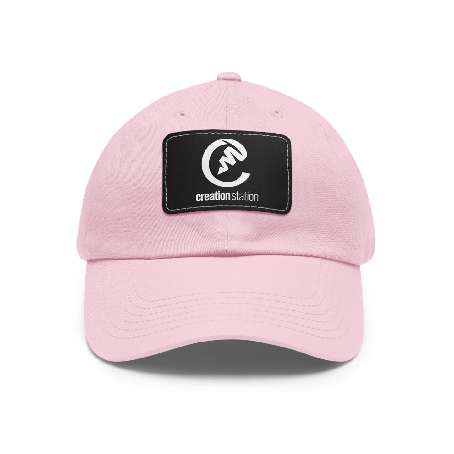 Dad Hat with Leather Patch (Rectangle)