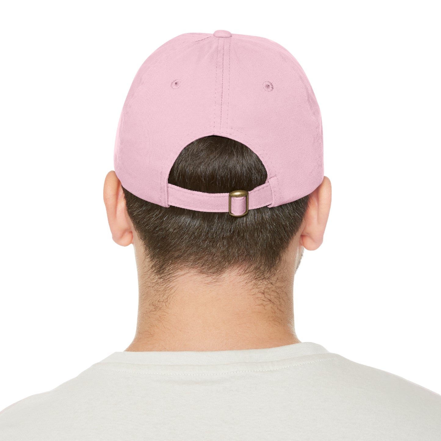 Dad Hat with Leather Patch (Round)