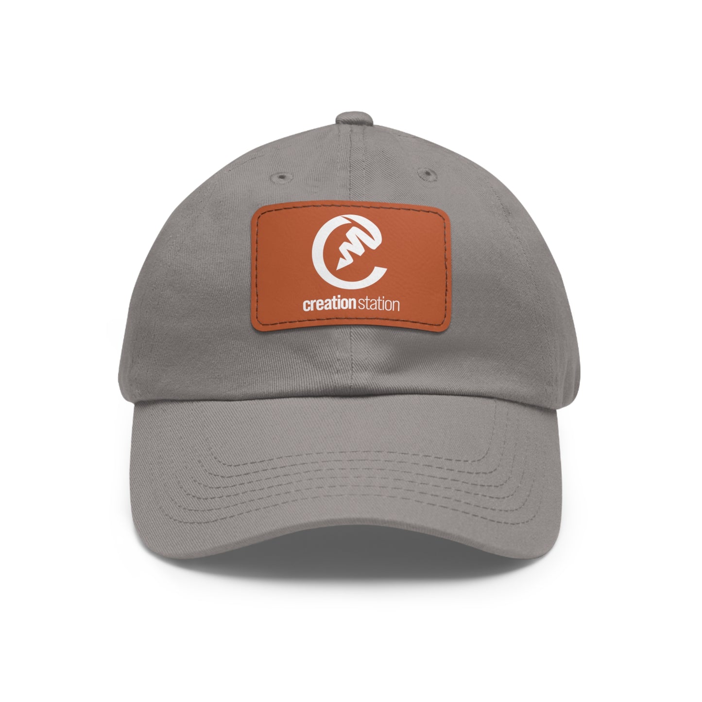 Dad Hat with Leather Patch (Rectangle)