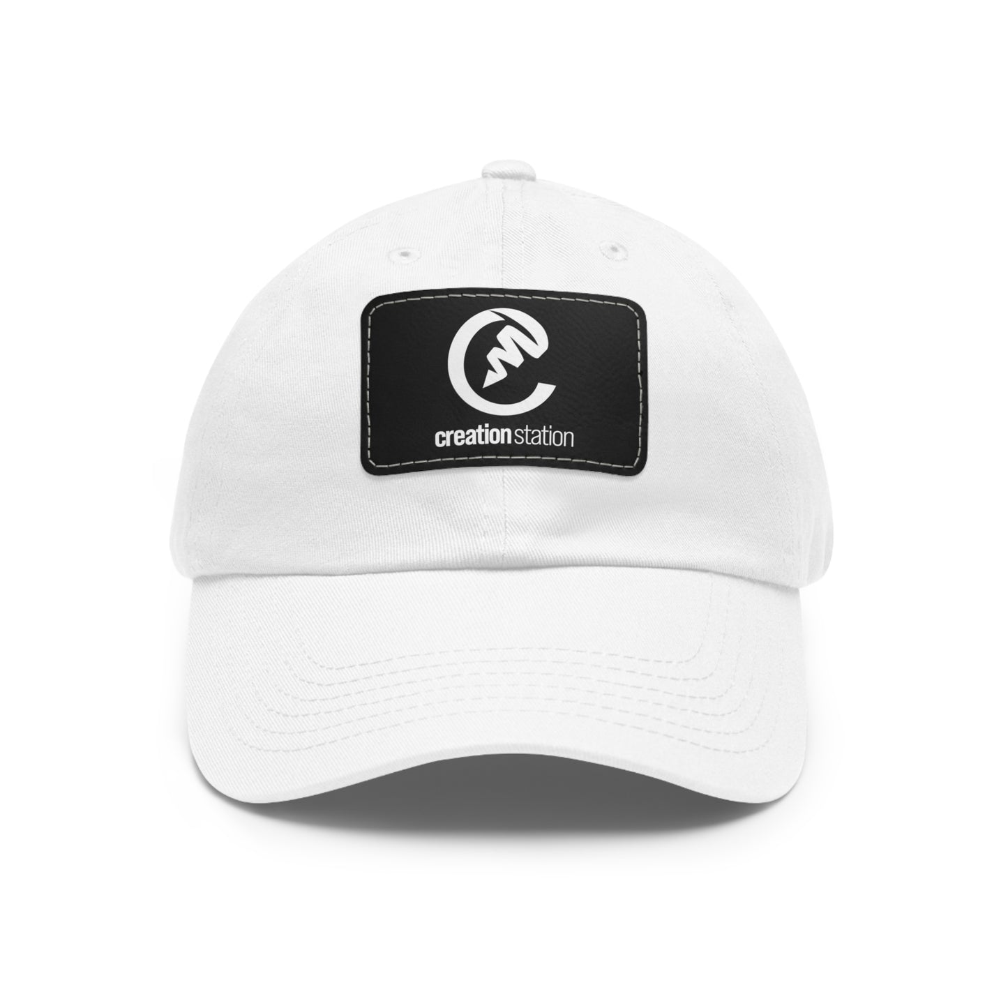 Dad Hat with Leather Patch (Rectangle)