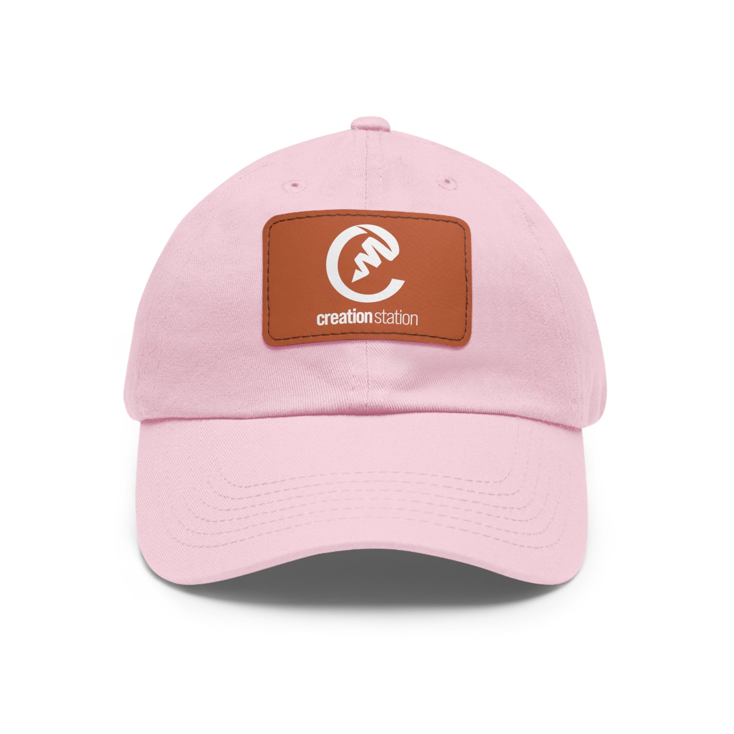 Dad Hat with Leather Patch (Rectangle)