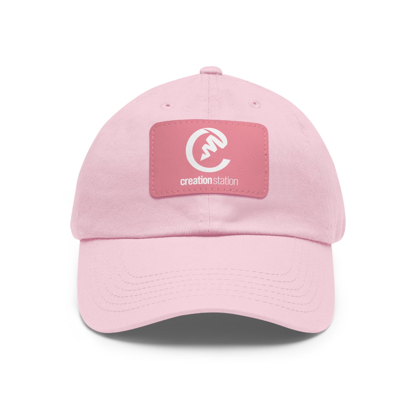 Dad Hat with Leather Patch (Rectangle)