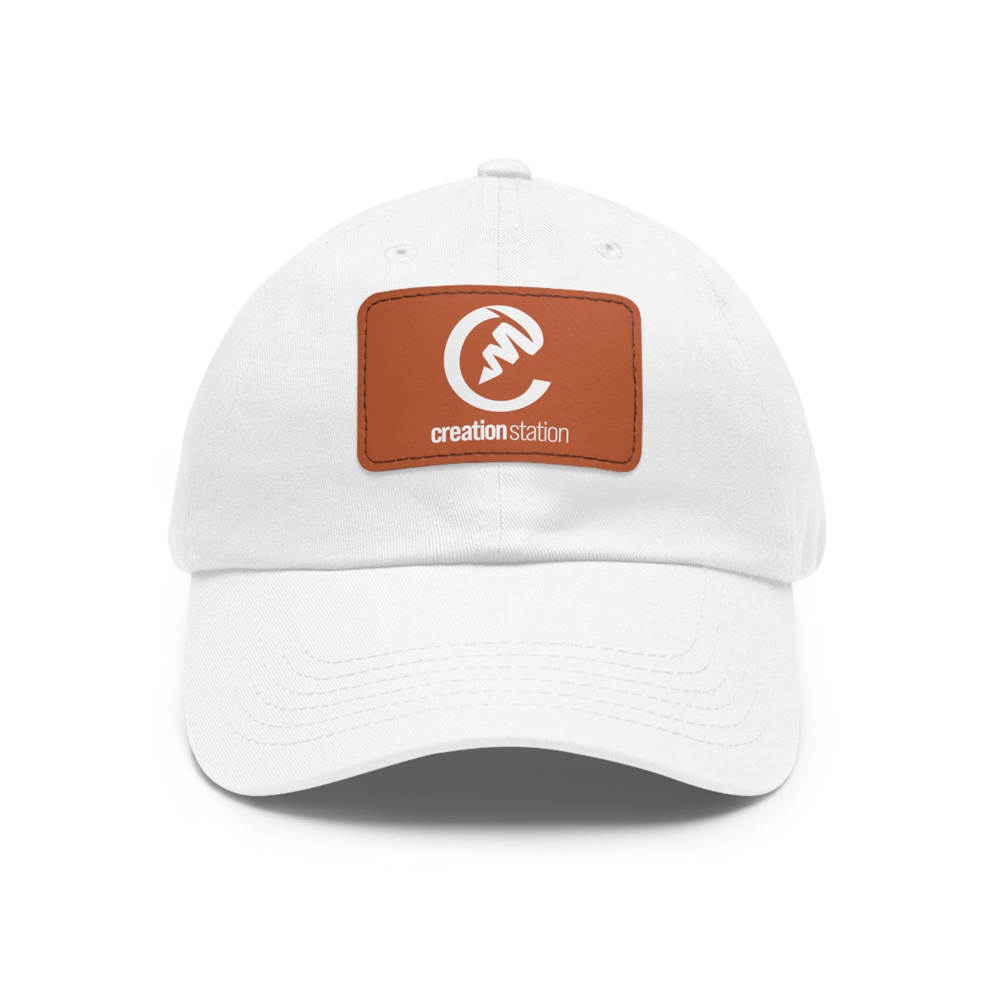 Dad Hat with Leather Patch (Rectangle)